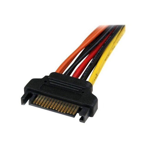 StarTech.com SATA Y-Strom-Adapterkabel mit Verriegelungs Clip 15cm - S-ATA Y Splitter Stromkabel St/ Produktbild Additional View 1 L