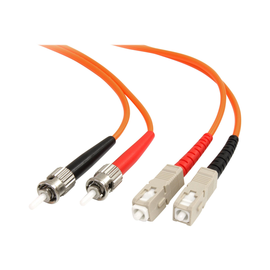 StarTech.com 3m Fiber Optic Cable - Multimode Duplex 62.5/125 - LSZH - ST/SC - OM1 - ST to SC Fiber Produktbild