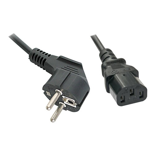 Lindy Stromkabel - power CEE 7/7 (M) gewinkelt zu power IEC 60320 C13 Produktbild Additional View 1 L