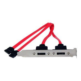 StarTech.com 2 Port SATA auf eSATA Slotblech - Serial-ATA/eSATA Adapter - SATA-Blende, intern/extern Produktbild