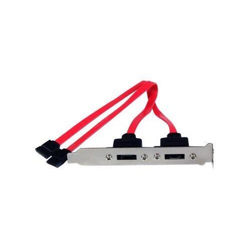StarTech.com 2 Port SATA auf eSATA Slotblech - Serial-ATA/eSATA Adapter - SATA-Blende, intern/extern Produktbild