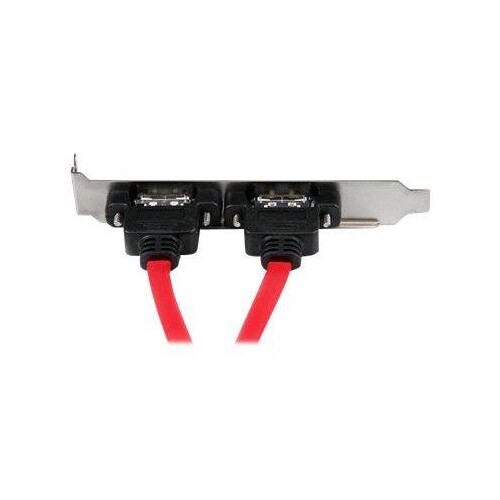 StarTech.com 2 Port SATA auf eSATA Slotblech - Serial-ATA/eSATA Adapter - SATA-Blende, intern/extern Produktbild Additional View 1 L