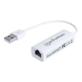 Manhattan USB-A Fast Ethernet Adapter, 10/100 Mbps Network, 480 Mbps (USB 2.0) Produktbild