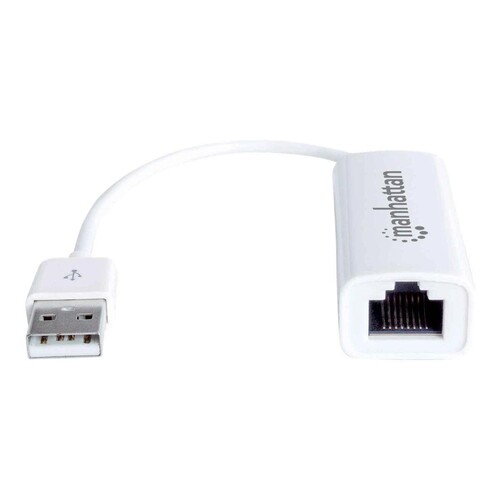 Manhattan USB-A Fast Ethernet Adapter, 10/100 Mbps Network, 480 Mbps (USB 2.0) Produktbild Additional View 2 L