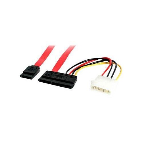 StarTech.com 45cm SATA Daten- und Stromkabel mit LP4 Molex - SATA-Kabel - Serial ATA 150/300/600 - S Produktbild Front View L