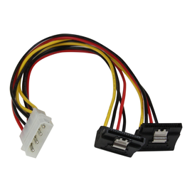 StarTech.com 30 cm 4-Pin LP4 auf SATA Y-Stromkabel rechts gewinkelt - LP4 zu Serial-ATA Splitter Y-K Produktbild