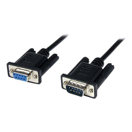 StarTech.com 2m Seriell DB9 RS-232 Nullmodemkabel - Schwarz - Stecker/Buchse - 9 Pin Null Modem Kabe Produktbild