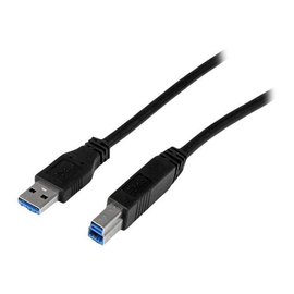 StarTech.com 1m zertifiziertes USB 3.0 SuperSpeed Kabel A auf B - Schwarz - USB 3 Anschlusskabel - S Produktbild