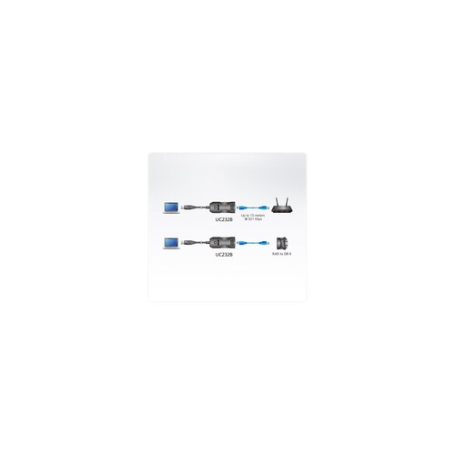 ATEN UC232B - Serieller Adapter - USB - RS-232 Produktbild Additional View 2 L