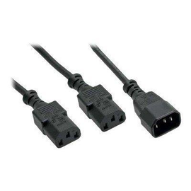 InLine Netz-Y-Kabel - Kaltgeräte - 1x IEC-C14 auf 2x IEC-C13 - 1,8m Produktbild