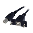 StarTech.com 90cm USB B auf B Blendenmontage Kabel - Bu/St - USB Verlängerungskabel - Einbaubuchsen Produktbild
