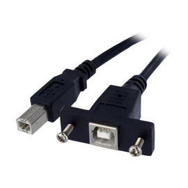 StarTech.com 90cm USB B auf B Blendenmontage Kabel - Bu/St - USB Verlängerungskabel - Einbaubuchsen Produktbild