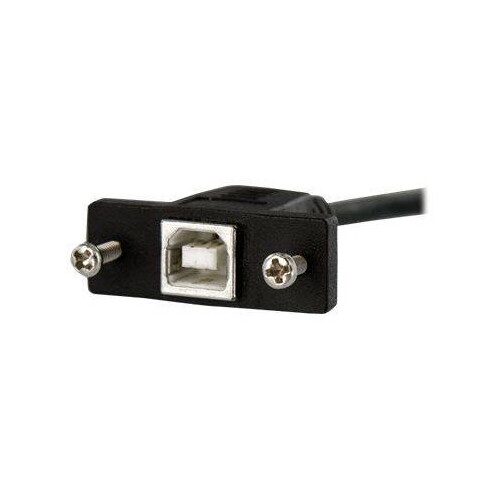 StarTech.com 90cm USB B auf B Blendenmontage Kabel - Bu/St - USB Verlängerungskabel - Einbaubuchsen Produktbild Additional View 2 L