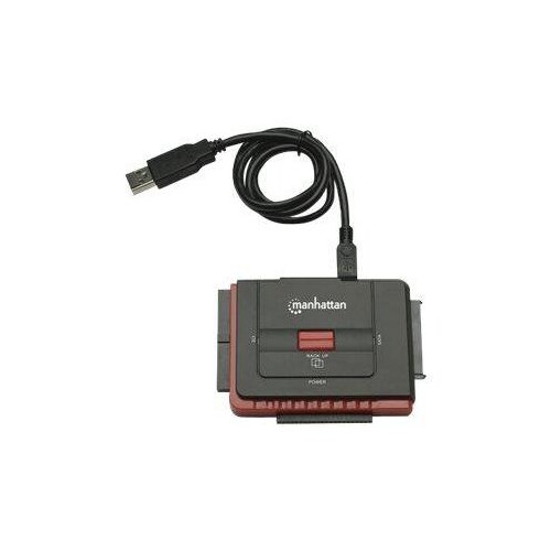 Manhattan USB-A to SATA/IDE Adapter Cable, 3-in-1 with One-Touch Backup, Male to Male, 1.5m, 480 Mbp Produktbild Additional View 3 L