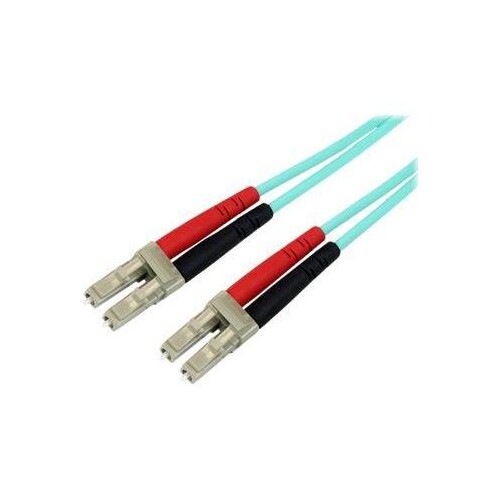 StarTech.com 2m Fiber Optic Cable - 10 Gb Aqua - Multimode Duplex 50/125 - LSZH - LC/LC - OM3 - LC t Produktbild