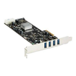 StarTech.com 4 Port USB 3.0 SuperSpeed PCI Express Schnittstellenkarte mit 4 5Gb/s Kanälen und UASP Produktbild Additional View 2 S