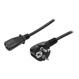 StarTech.com 2 m Computer Stromkabel, 18AWG, EU Schuko auf C13, 10A 250V, Schwarz Ersatz AC Netzkabe Produktbild