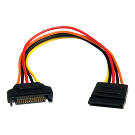StarTech.com 20cm SATA Strom Verlängerung - Stecker / Buchse - Serial-ATA Strom Verlängerungskabel - Produktbild