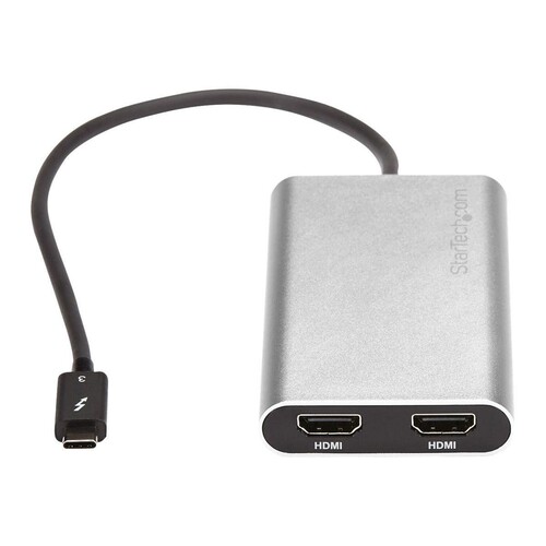 StarTech.com Thunderbolt 3 auf zwei HDMI Adapter Produktbild Additional View 2 L