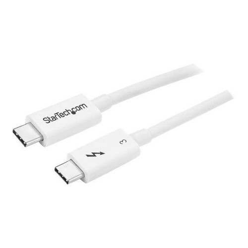StarTech.com Thunderbolt 3 Kabel -40Gbit/s - 50cm - Weiß - 4K 60Hz - Passiv - Thunderbolt Kabel - US Produktbild Additional View 1 L