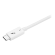 StarTech.com Thunderbolt 3 Kabel -40Gbit/s - 50cm - Weiß - 4K 60Hz - Passiv - Thunderbolt Kabel - US Produktbild Additional View 2 S