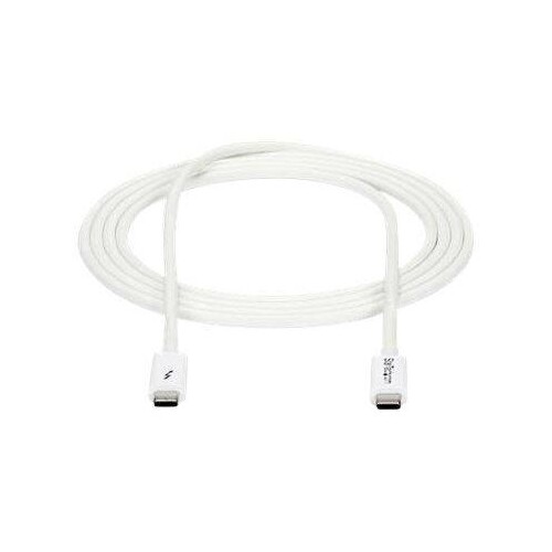 StarTech.com Thunderbolt 3 Kabel - 20Gbit/s - 2m - Weiß - 4K 60Hz - Passiv - Thunderbolt Kabel - USB Produktbild Additional View 3 L
