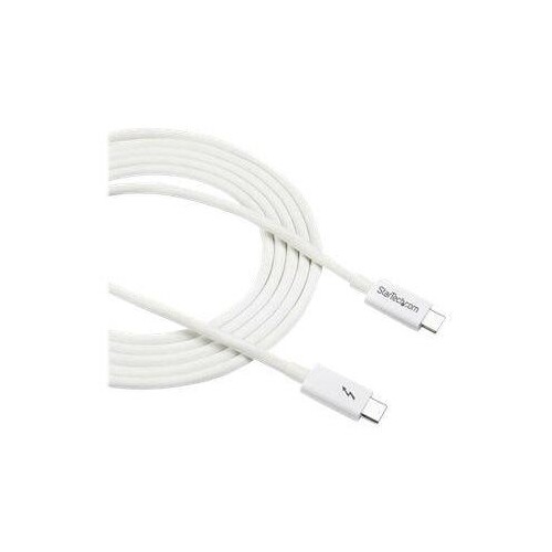 StarTech.com Thunderbolt 3 Kabel - 20Gbit/s - 2m - Weiß - 4K 60Hz - Passiv - Thunderbolt Kabel - USB Produktbild Additional View 4 L
