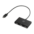 HP USB-C to USB-A - Hub - 3 x SuperSpeed USB 3.0 Produktbild Additional View 1 S