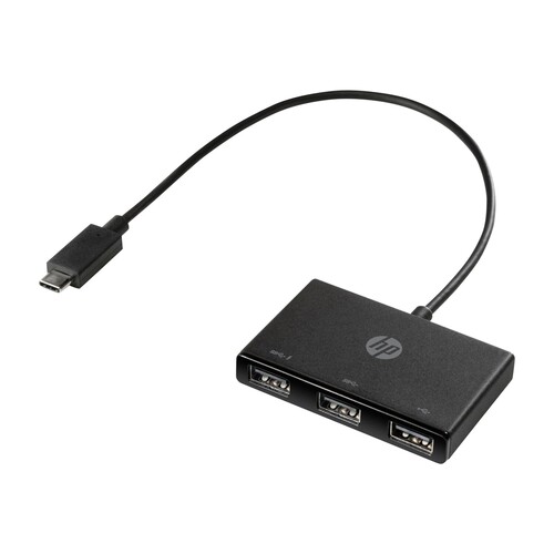 HP USB-C to USB-A - Hub - 3 x SuperSpeed USB 3.0 Produktbild Additional View 1 L