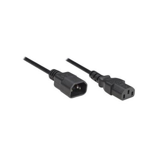 Manhattan Power Cord/Cable, C14 Male to C13 Female (kettle lead) Produktbild Additional View 1 L