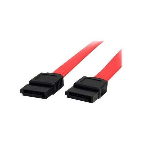 StarTech.com 45cm SATA Kabel - internes 7pin S-ATA Datenkabel -Serial ATA Anschlusskabel - Rot - SAT Produktbild Front View L