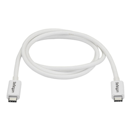 StarTech.com Thunderbolt 3 Kabel - 20Gbit/s - 1m - Weiß - 4K 60Hz - Passiv - Thunderbolt Kabel - USB Produktbild