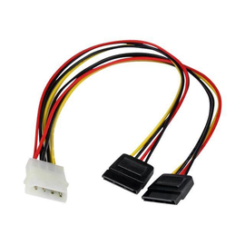 StarTech.com SATA Y-Stromkabel - Splitter Power Y-Kabel mit 2 x SATA intern 1 x Molex (Stecker) Produktbild