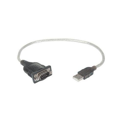 Manhattan USB-A to Serial Converter cable, 45cm, Male to Male, Serial/RS232/COM/DB9, Prolific PL-230 Produktbild Additional View 2 L
