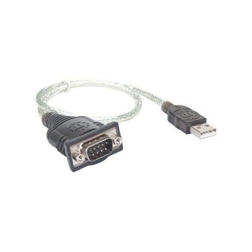 Manhattan USB-A to Serial Converter cable, 45cm, Male to Male, Serial/RS232/COM/DB9, Prolific PL-230 Produktbild Additional View 3 L