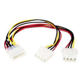 StarTech.com Y-Kabel 4 pin Molex Stecker - Molex Splitter IDE Stromkabel - 2 x LP4 intern - Stromkab Produktbild