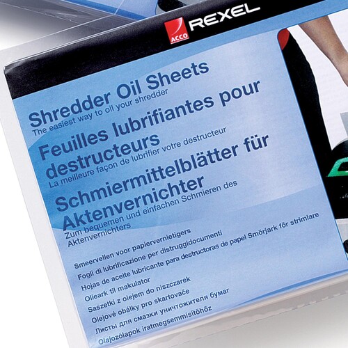 Ölblätter für Aktenvernichter Auto+ 300/ Mercury Rexel 2101949 (PACK=20 STÜCK) Produktbild Additional View 2 L