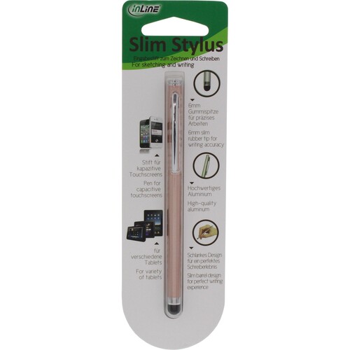 InLine Stylus - Stift für Touchscreens von Smartphone und Tablet - rose Produktbild Additional View 4 L