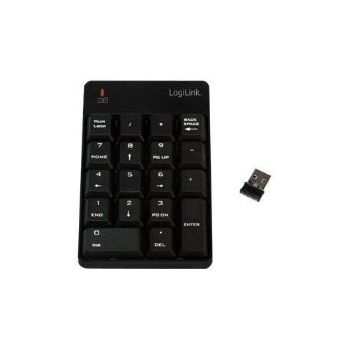 LogiLink Tastatur - kabellos - 2.4 GHz Produktbild Front View L