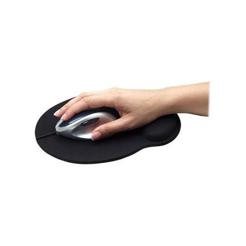 IC Intracom Manhattan Wrist Gel Support Pad and Mouse Mat, Black, 241 Ãâ 203 Ãâ 40 mm, non sli Produktbild Additional View 1 L