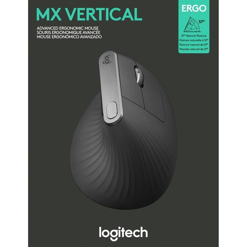 Wireless Laser Mouse MX Vertical vertikal ergonomisch 6 Tasten Logitech 910-005448 Produktbild Additional View 1 L