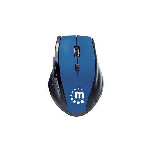 Manhattan Curve Wireless Mouse, Blue/Black, Adjustable DPI (800, 1200 or 1600dpi) Produktbild Additional View 3 L