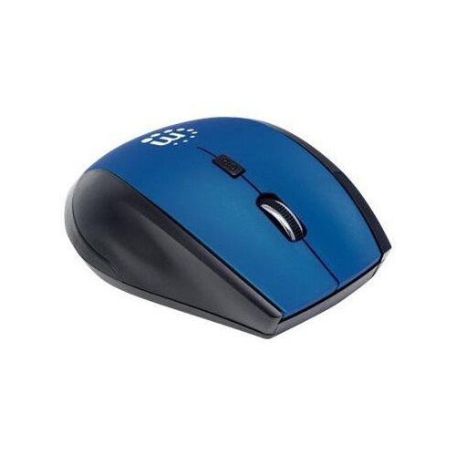Manhattan Curve Wireless Mouse, Blue/Black, Adjustable DPI (800, 1200 or 1600dpi) Produktbild Additional View 4 L