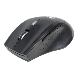 Manhattan Curve Wireless Mouse, Black, Adjustable DPI (800, 1200 or 1600dpi) Produktbild