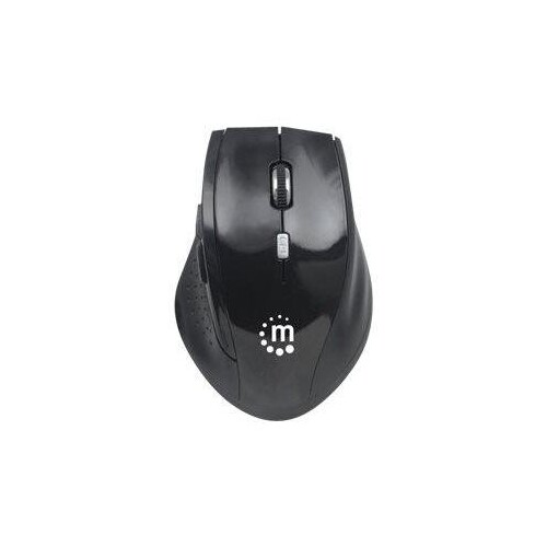 Manhattan Curve Wireless Mouse, Black, Adjustable DPI (800, 1200 or 1600dpi) Produktbild Additional View 2 L
