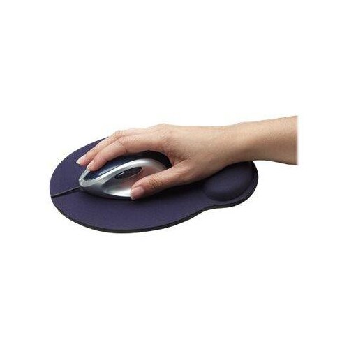 IC Intracom Manhattan Wrist Gel Support Pad and Mouse Mat, Blue, 241 x 203 x 40 mm, non slip base, L Produktbild Additional View 1 L