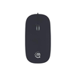 Manhattan Silhouette Sculpted USB Wired Mouse, Black, 1000dpi, USB-A, Optical, Lightweight, Flat, Th Produktbild Additional View 1 S