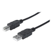 Manhattan USB-A to USB-B Cable, 1.8m, Male to Male, Black, 480 Mbps (USB 2.0) Produktbild