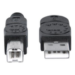 Manhattan USB-A to USB-B Cable, 1.8m, Male to Male, Black, 480 Mbps (USB 2.0) Produktbild Additional View 3 S