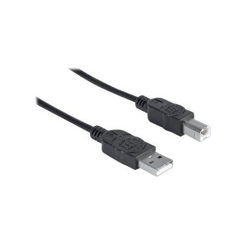 Manhattan USB-A to USB-B Cable, 1.8m, Male to Male, Black, 480 Mbps (USB 2.0) Produktbild Additional View 4 L